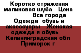 Коротко стриженая малиновая шуба › Цена ­ 10 000 - Все города Одежда, обувь и аксессуары » Женская одежда и обувь   . Калининградская обл.,Приморск г.